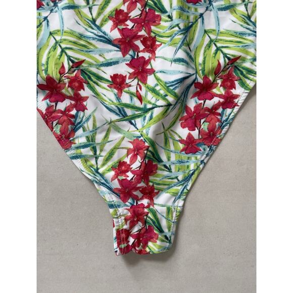 Cabana Del Sol Swim One Piece Swimsuit Multicolor Floral Swimwear - Picture 10 of 11